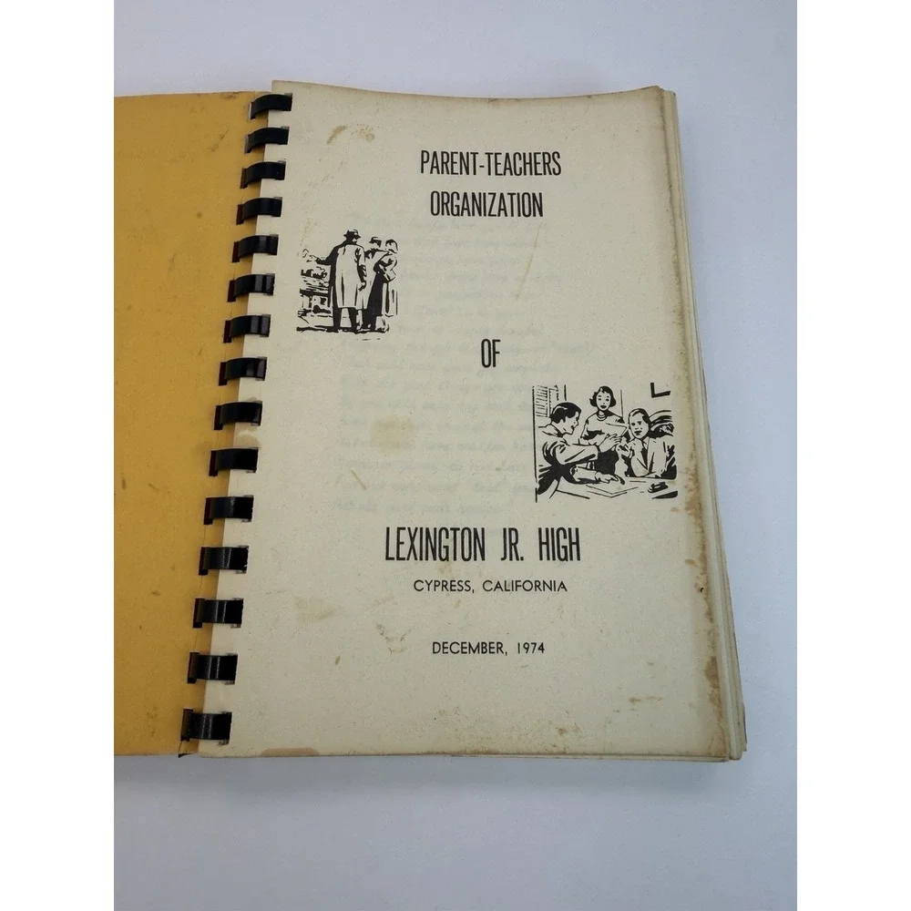 Lexington Junior High School Local Cookbook Cypress California‎ 1974 Vintage
